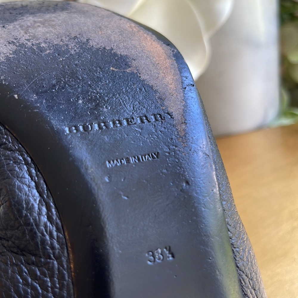 Burberry Black Leather Ballet Flats - Picture 11 of 14